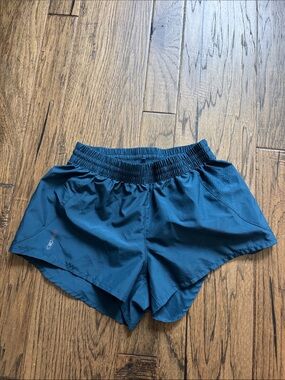 Women's Teal Athletic Shorts with Elastic Waistband
